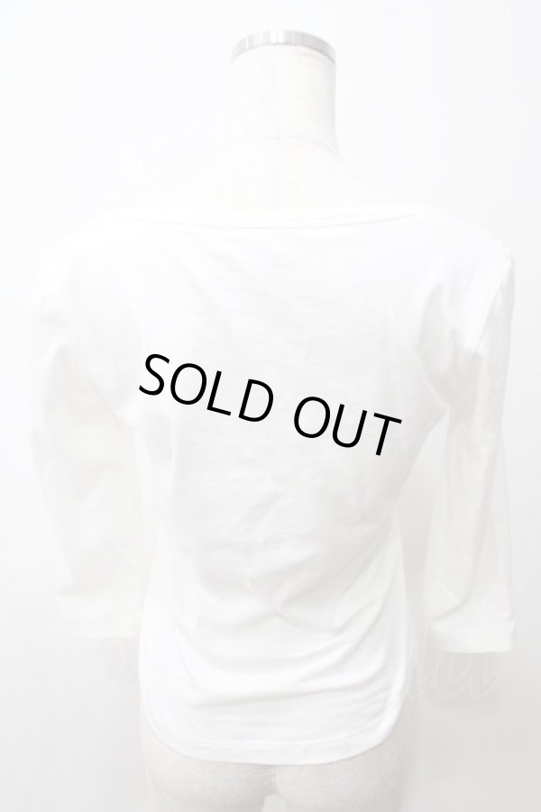 画像2: ヴィヴィアンウエストウッド 中古 / カラーオーブ刺繍七分袖カットソー XS ホワイト  Y-25-05-28-047-to-SZ-ZH (2)