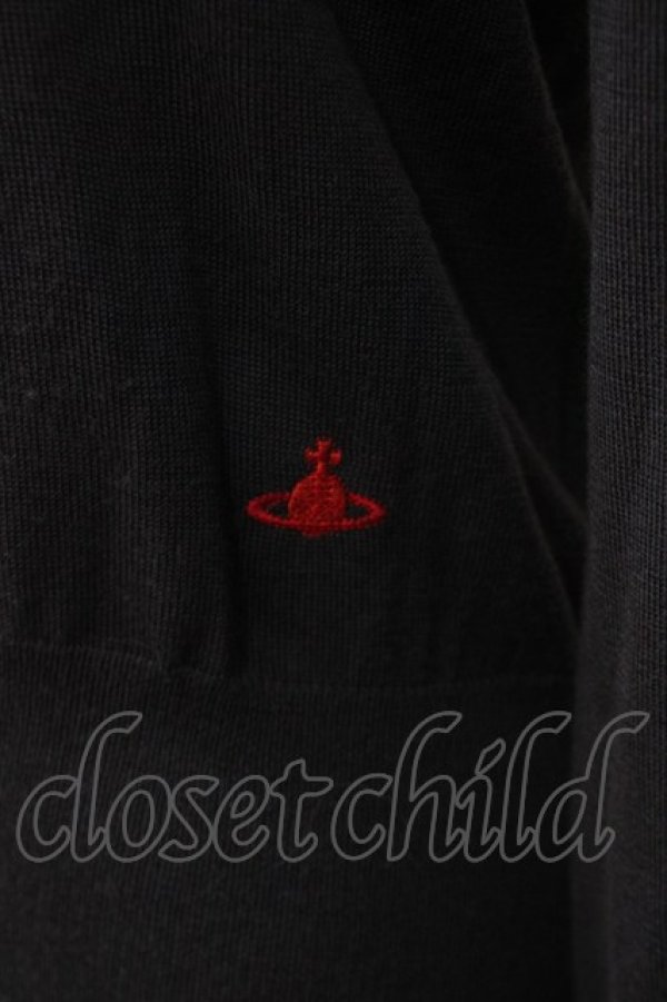 画像3: ヴィヴィアンウエストウッド 中古 / 単色オーブ刺繍カーディガン 2 チャコール  Y-25-05-28-049-to-SZ-ZY (3)