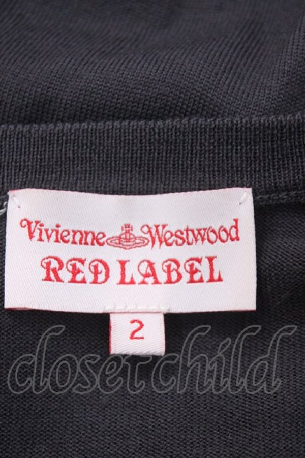画像4: ヴィヴィアンウエストウッド 中古 / 単色オーブ刺繍カーディガン 2 チャコール  Y-25-05-28-049-to-SZ-ZY (4)