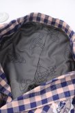 画像5: ヴィヴィアンウエストウッド 中古 / 綿麻ギンガムチェックダブルブレストジャケット 02 ピンク×ネイビー  Y-25-05-28-059-jc-SZ-ZY (5)