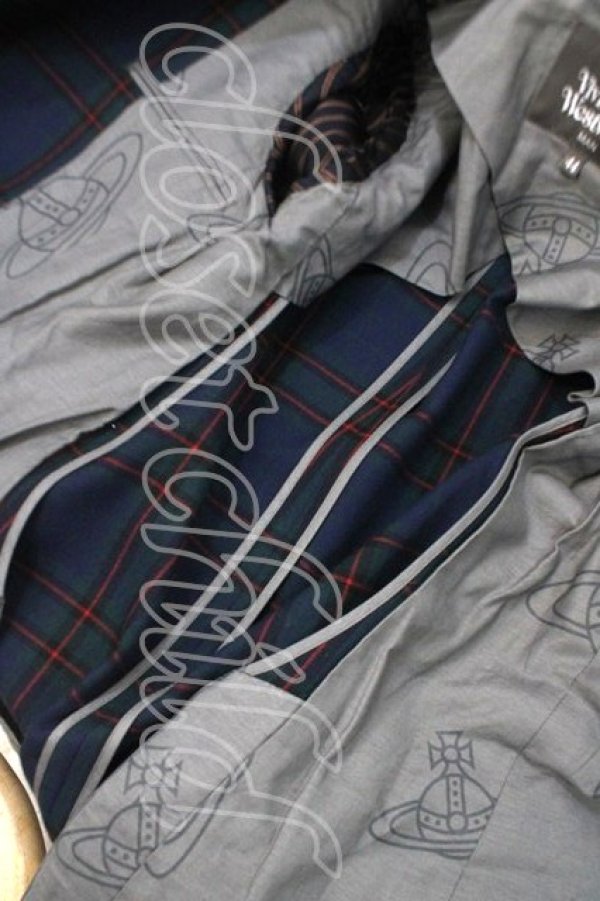 画像5: ヴィヴィアンウエストウッド MAN 中古 / タータンチェックジャケット 44 グリーン×ネイビー  Y-25-05-28-061-jc-SZ-ZH (5)