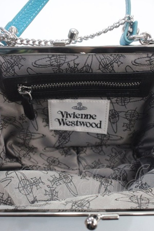 画像4: ヴィヴィアンウエストウッド 中古 / ガマ口ミニショルダーバッグ  ブルー  Y-25-05-28-012-gd-SZ-ZH (4)