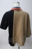 画像2: ヴィヴィアンウエストウッド 中古 / リメイクPOLOトップ オーブスター刺繍 00 黒×ベージュ  Y-25-06-11-039-to-SZ-ZY (2)