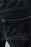 画像3: ヴィヴィアンウエストウッド 中古 / ラメステッチオーブ刺繍ポケットデニムパンツ 2 インディゴ  Y-25-06-18-030-pa-SZ-ZY (3)