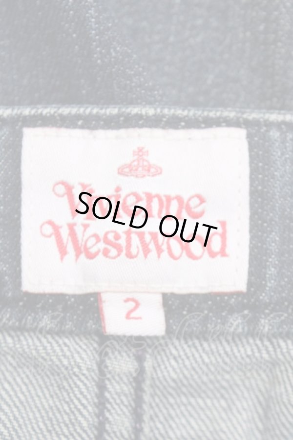 画像5: ヴィヴィアンウエストウッド 中古 / ラメステッチオーブ刺繍ポケットデニムパンツ 2 インディゴ  Y-25-06-18-030-pa-SZ-ZY (5)