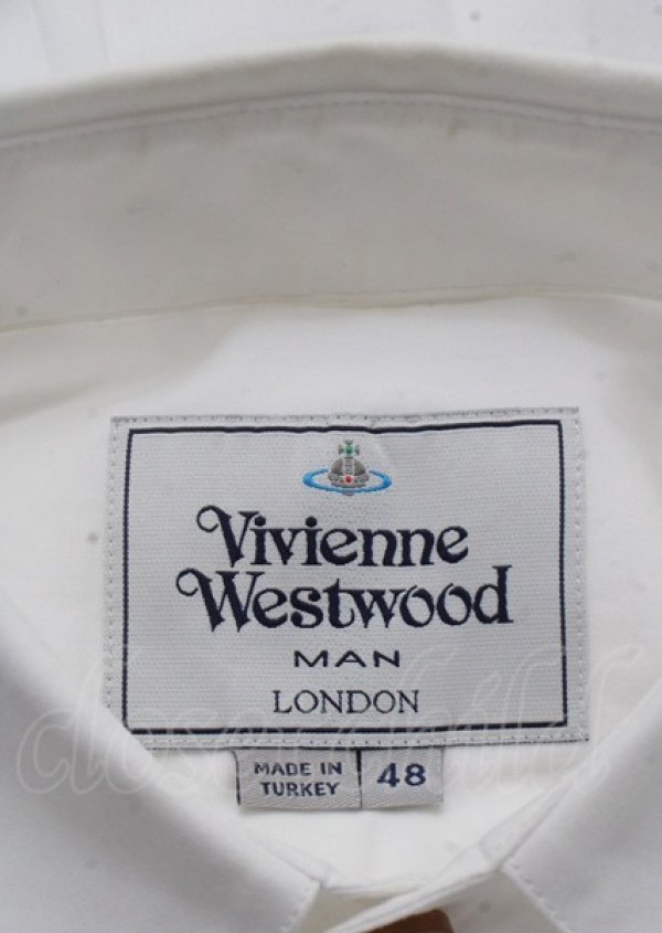 画像4: ヴィヴィアンウエストウッド MAN 中古 / ORT SLEEVE DESIGN SHIRT 48 ホワイト  Y-25-07-20-032-bl-SZ-ZY (4)