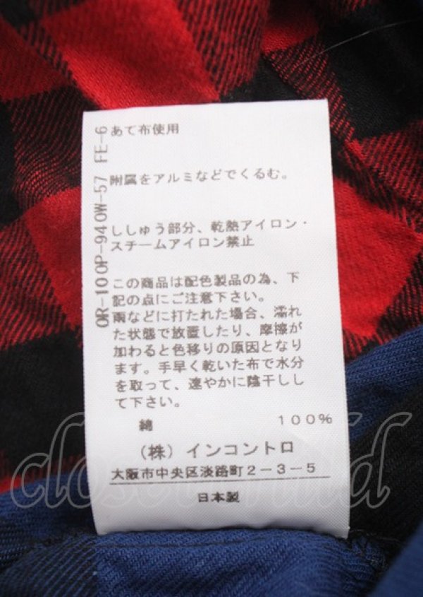 画像5: ヴィヴィアンウエストウッド 中古 / ギンガムチェックブロッキングシャツ  赤×青  Y-25-07-20-039-bl-AS-ZY (5)