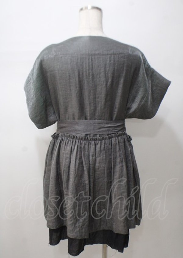 画像2: ANGLOMANIA 中古 / ウエストマークドレス 38 グリーン  Y-25-07-20-042-op-SZ-ZY (2)