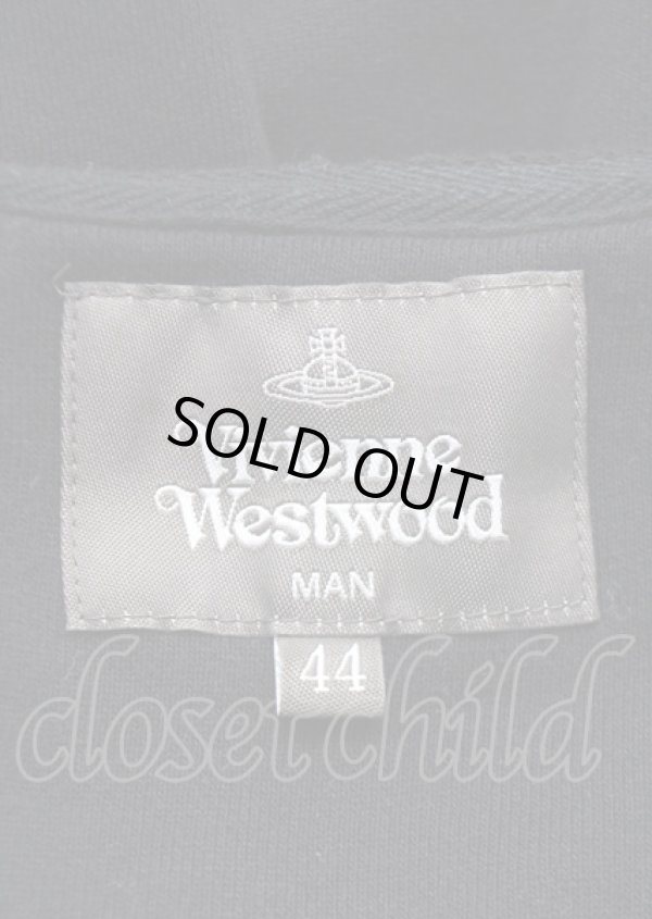 画像4: ヴィヴィアンウエストウッド MAN 中古 / "CRACKED FLORAL FRAME" ビッグパーカー 44 ブラック  Y-25-07-20-043-to-SZ-ZY (4)