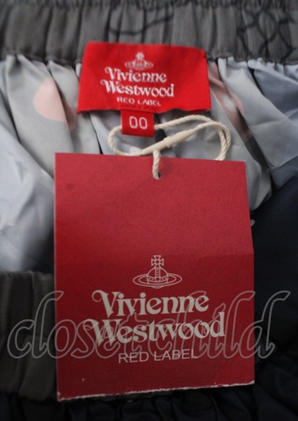 画像3: ヴィヴィアンウエストウッド 中古 / flower argyle　ロングフレアスカート 00 ネイビー  Y-25-07-20-044-sk-AS-ZY (3)