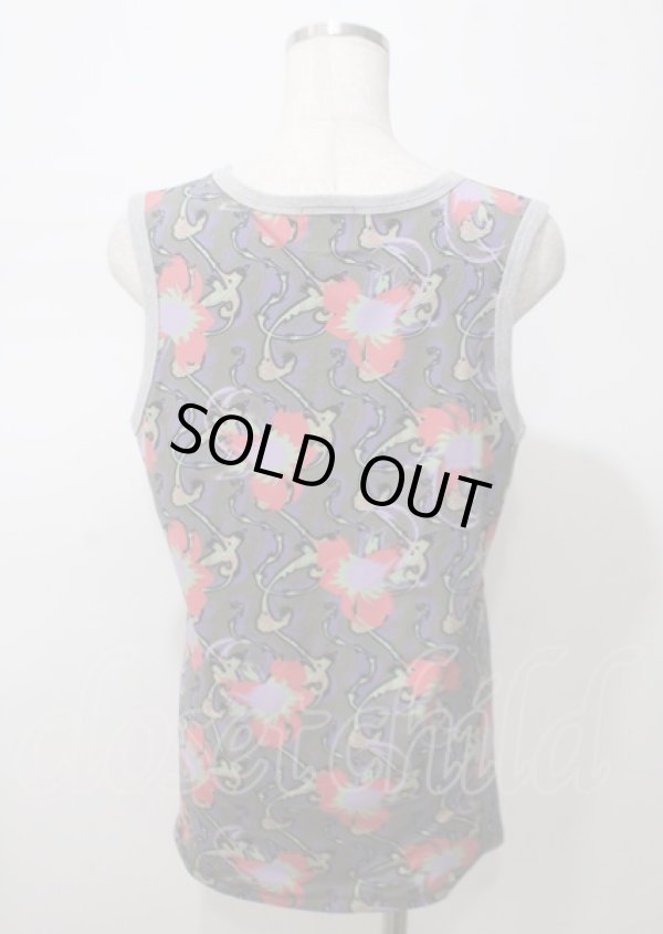 画像2: ヴィヴィアンウエストウッド 中古 / ボタニカル柄タンクトップ  カーキグリーン  Y-25-07-20-048-to-SZ-ZH (2)