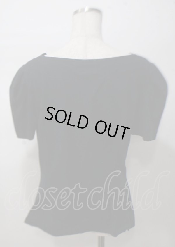 画像2: ヴィヴィアンウエストウッド 中古 / カラーオーブ刺繍半袖カットソー S ブラック  Y-25-07-20-053-to-SZ-ZH (2)