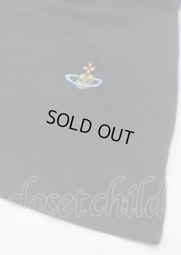 画像3: ヴィヴィアンウエストウッド 中古 / カラーオーブ刺繍半袖カットソー S ブラック  Y-25-07-20-053-to-SZ-ZH (3)