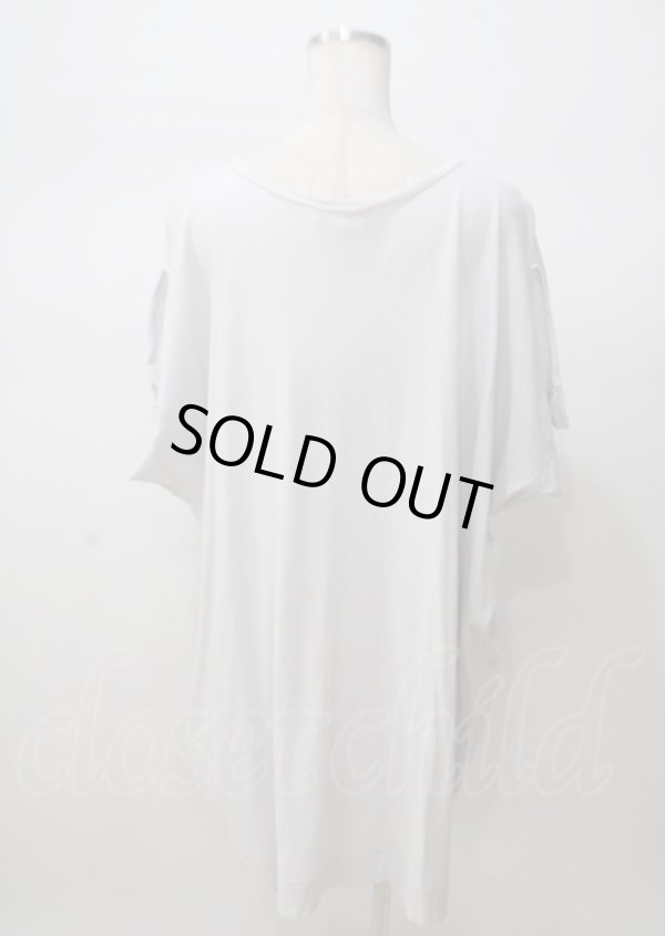 画像2: ヴィヴィアンウエストウッド 中古 / TIME TO ACT BIG Tシャツ 2 ライトグレー  Y-25-07-20-056-to-SZ-ZY (2)