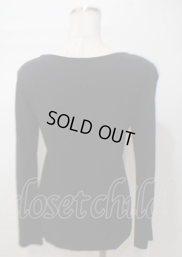 画像2: ヴィヴィアンウエストウッド 中古 / リッププリントTシャツ 2 ブラック  Y-25-07-20-057-ts-SZ-OS (2)