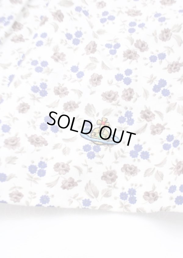 画像4: ヴィヴィアンウエストウッド 中古 / 小花柄シャツ  ブラウンｘ青  Y-25-07-20-059-bl-AS-ZH (4)