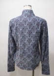 画像2: ヴィヴィアンウエストウッド 中古 / 総柄シャツ 2 ブルー  Y-25-07-20-063-bl-SZ-ZY (2)