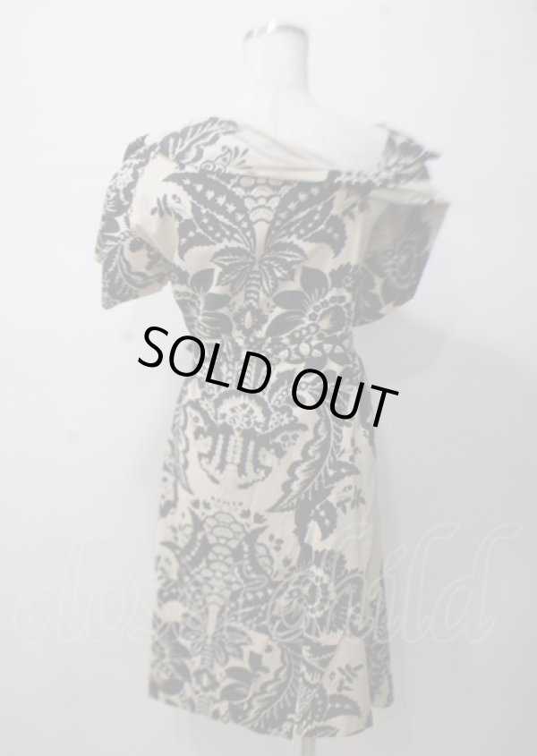 画像2: ヴィヴィアンウエストウッド 中古 / FLORAL BROCADEptワンピース 2 黒  Y-25-07-20-067-op-SZ-ZS (2)