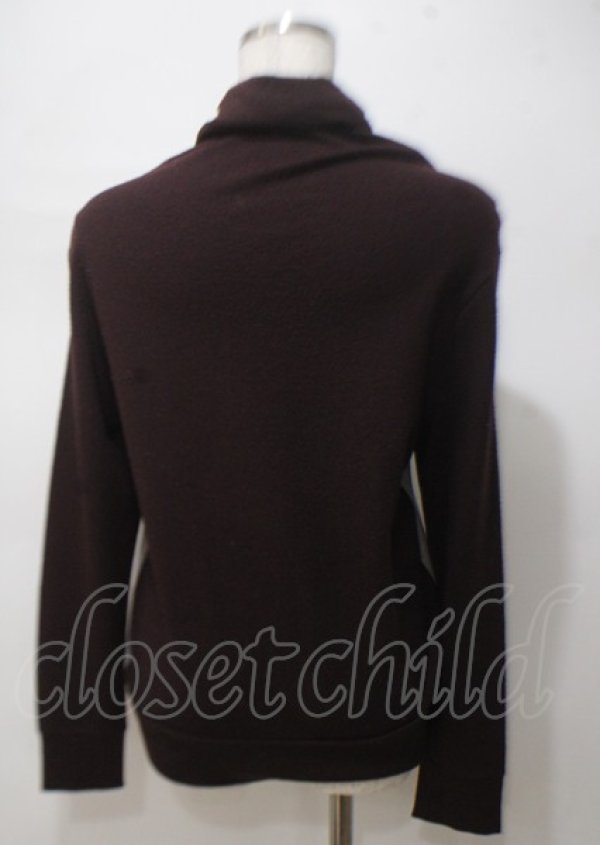 画像2: ヴィヴィアンウエストウッド 中古 / 単色オーブ刺繍バイカラートップス 2 ブラウン  Y-25-07-20-071-to-SZ-ZY (2)