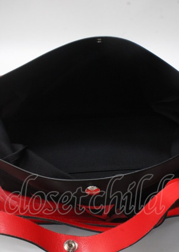 画像5: ヴィヴィアンウエストウッド 中古 / スラッシュレザーハンドバッグ  赤×黒  Y-25-07-20-016-ba-AS-ZY (5)