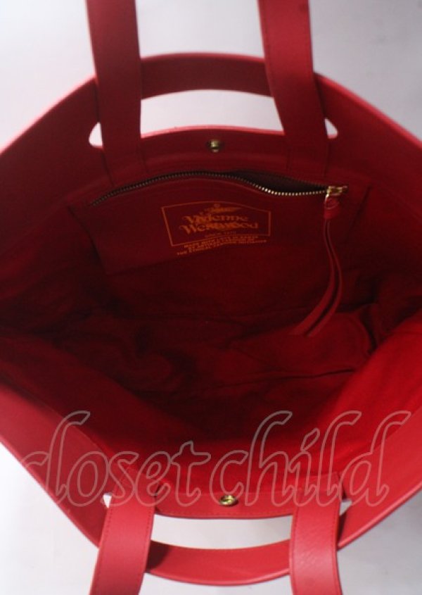 画像4: ヴィヴィアンウエストウッド 中古 / キャリークラッチバック  赤  Y-25-07-20-017-ba-AS-ZY (4)