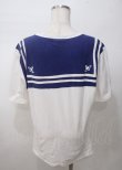 画像2: ヴィヴィアンウエストウッド MAN 中古 / MARINE T-SHIRT M ホワイト×ネイビー  Y-25-07-20-020-ts-SZ-ZY (2)