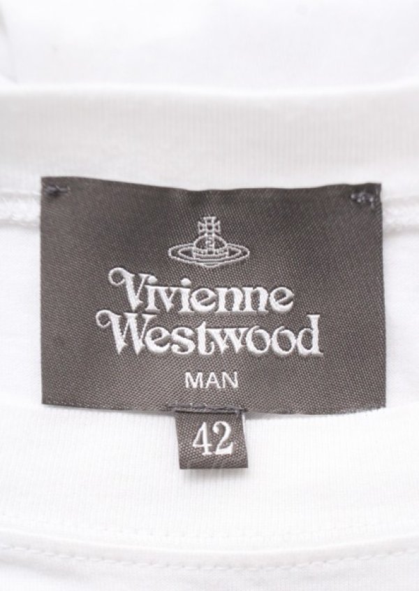 画像4: ヴィヴィアンウエストウッド MAN 中古 / mushroom man tシャツ 42 白  Y-25-07-20-021-to-AS-ZY (4)