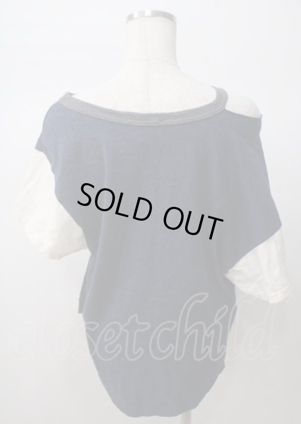 画像2: ヴィヴィアンウエストウッド MAN 中古 / ギンガムパピーTシャツ 44 ネイビー  Y-25-07-20-023-to-AS-ZY (2)