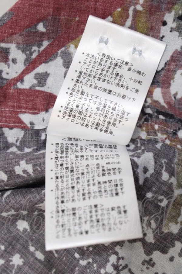 画像8: ヴィヴィアンウエストウッド MAN 中古 / "FREEDOM FIGHTER PUZZLE ROSE" ビッグクラシックシャツ 46 ブルー  Y-25-08-20-019-bl-SZ-ZY (8)