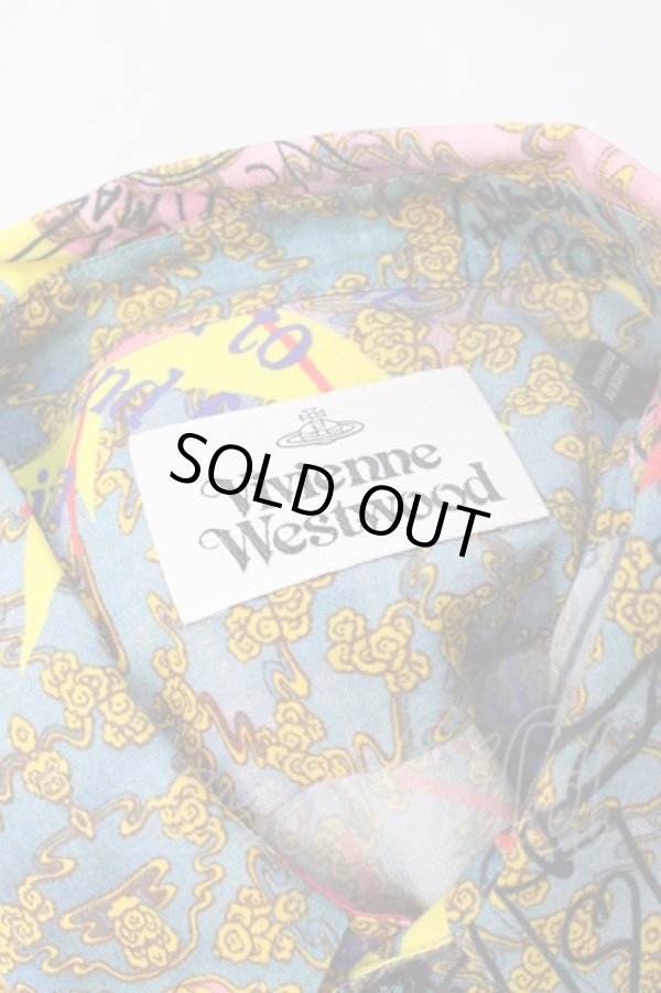 画像5: ヴィヴィアンウエストウッド 中古 / TEA GARDEN長袖シャツ  ブルー  Y-25-08-20-020-bl-SZ-ZY (5)