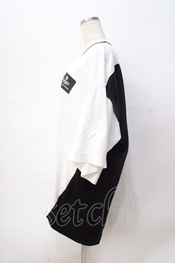 画像2: ヴィヴィアンウエストウッド MAN 中古 / "MAN LONDON" ネームタグ ビッグTシャツ F ホワイト×ブラック  Y-25-08-20-022-ts-SZ-ZY (2)