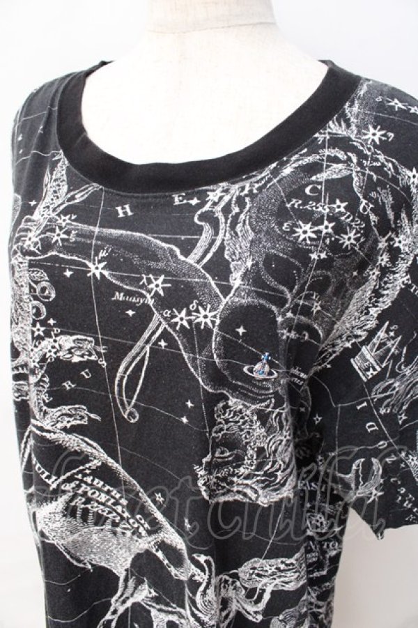 画像4: ヴィヴィアンウエストウッド 中古 / 星座柄Tシャツ  黒  Y-25-08-20-024-to-AS-ZY (4)
