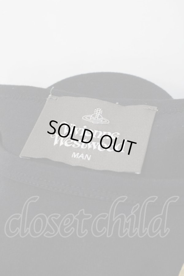 画像5: ヴィヴィアンウエストウッド MAN 中古 / 安ピンモチーフTシャツ  黒  Y-25-08-20-025-to-AS-ZY (5)