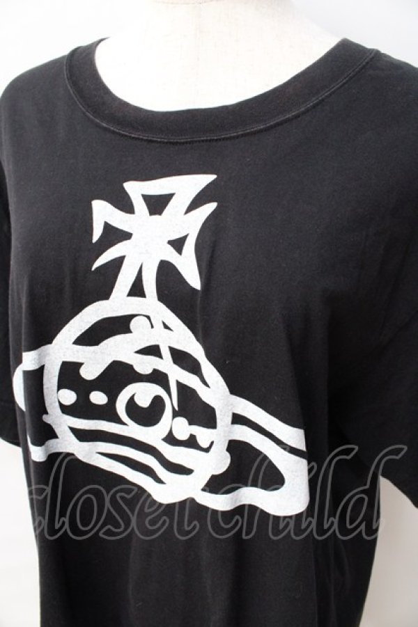 画像4: ヴィヴィアンウエストウッド MAN 中古 / stencil　orb lollo tシャツ  黒  Y-25-08-20-029-to-AS-ZY (4)