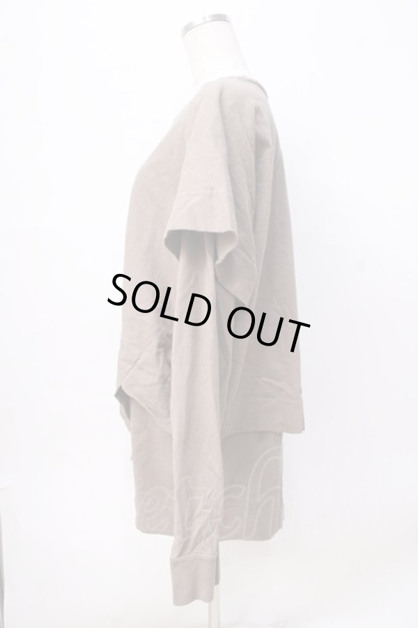 画像2: ヴィヴィアンウエストウッド 中古 / 変形レイヤードオーブ刺繍カットソー 00 カーキ  Y-25-08-20-031-to-SZ-ZY (2)