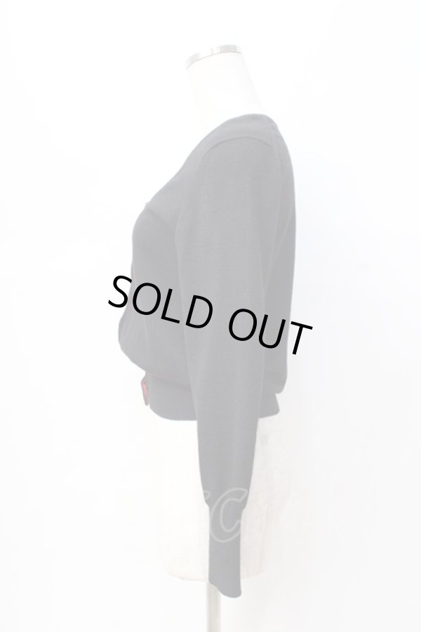 画像2: ヴィヴィアンウエストウッド 中古 / 単色オーブ刺繍カーディガン 2 黒  Y-25-08-20-033-to-SZ-ZY (2)