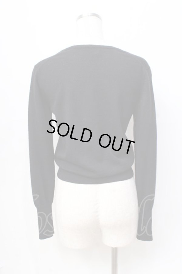 画像3: ヴィヴィアンウエストウッド 中古 / 単色オーブ刺繍カーディガン 2 黒  Y-25-08-20-033-to-SZ-ZY (3)