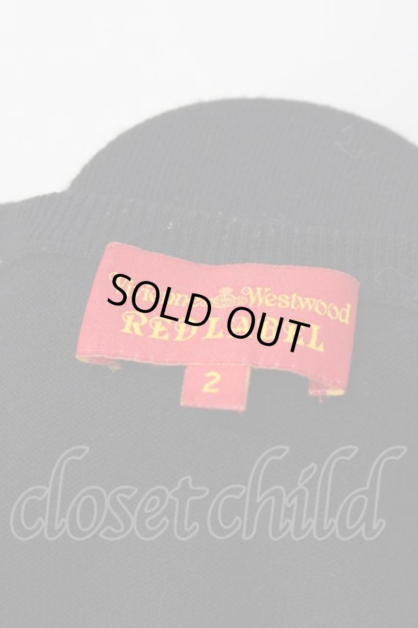 画像6: ヴィヴィアンウエストウッド 中古 / 単色オーブ刺繍カーディガン 2 黒  Y-25-08-20-033-to-SZ-ZY (6)