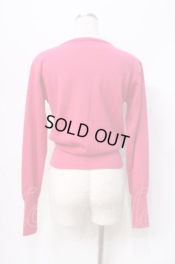 画像3: ヴィヴィアンウエストウッド 中古 / カラーオーブ刺繍カーディガン 表記ナシ ピンク  Y-25-08-20-034-to-SZ-ZY (3)