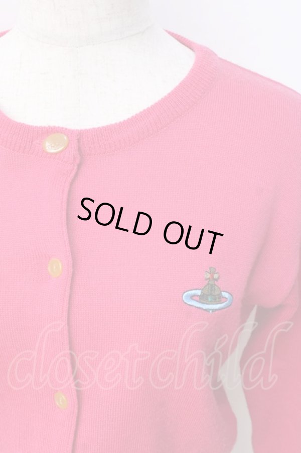 画像4: ヴィヴィアンウエストウッド 中古 / カラーオーブ刺繍カーディガン 表記ナシ ピンク  Y-25-08-20-034-to-SZ-ZY (4)