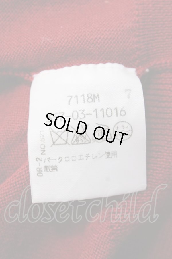 画像6: ヴィヴィアンウエストウッド 中古 / 単色オーブ刺繍カーディガン 3 レッド  Y-25-08-20-035-to-SZ-ZY (6)