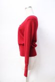 画像2: ヴィヴィアンウエストウッド 中古 / 単色オーブ刺繍カーディガン 2 レッド  Y-25-08-20-036-to-SZ-ZY (2)