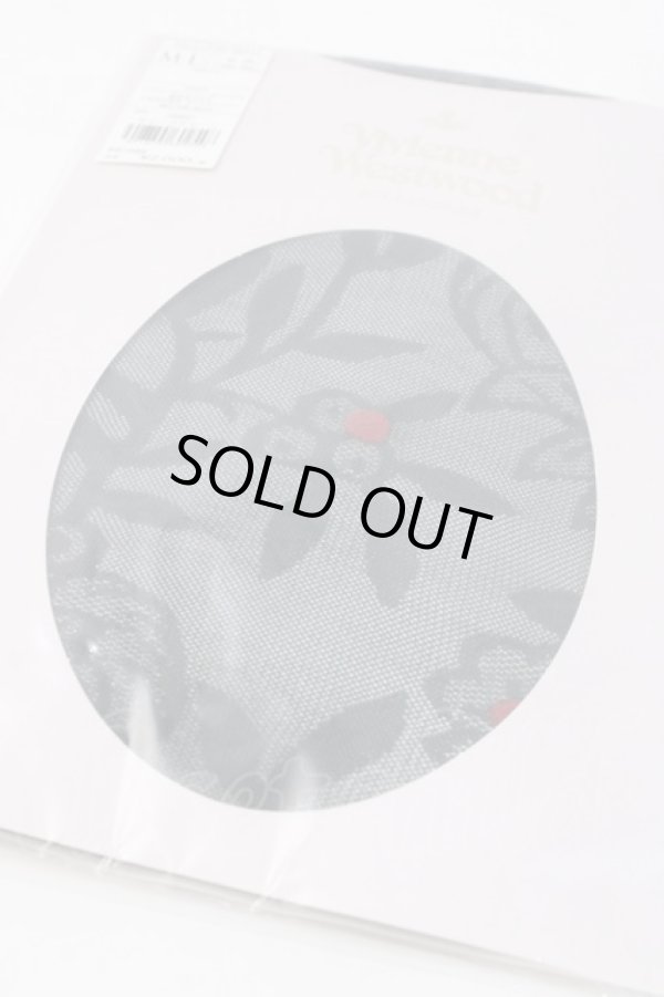 画像3: ヴィヴィアンウエストウッド 中古 / クライミングフローラルドットタイツ   Y-25-08-20-005-gd-HR-ZY (3)