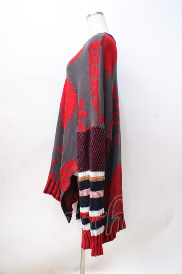 画像2: ヴィヴィアンウエストウッド MAN 中古 / アートニット 46 グレー  Y-25-08-20-039-to-SZ-ZY (2)