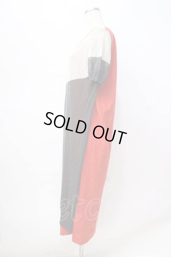 画像2: ヴィヴィアンウエストウッド 中古 / メッシュ重ネドッキングワンピース 00 ベージュ×レッド  Y-25-08-20-040-op-SZ-ZY (2)