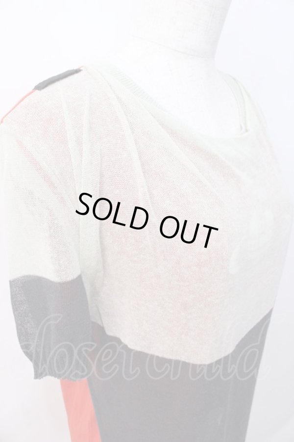 画像4: ヴィヴィアンウエストウッド 中古 / メッシュ重ネドッキングワンピース 00 ベージュ×レッド  Y-25-08-20-040-op-SZ-ZY (4)