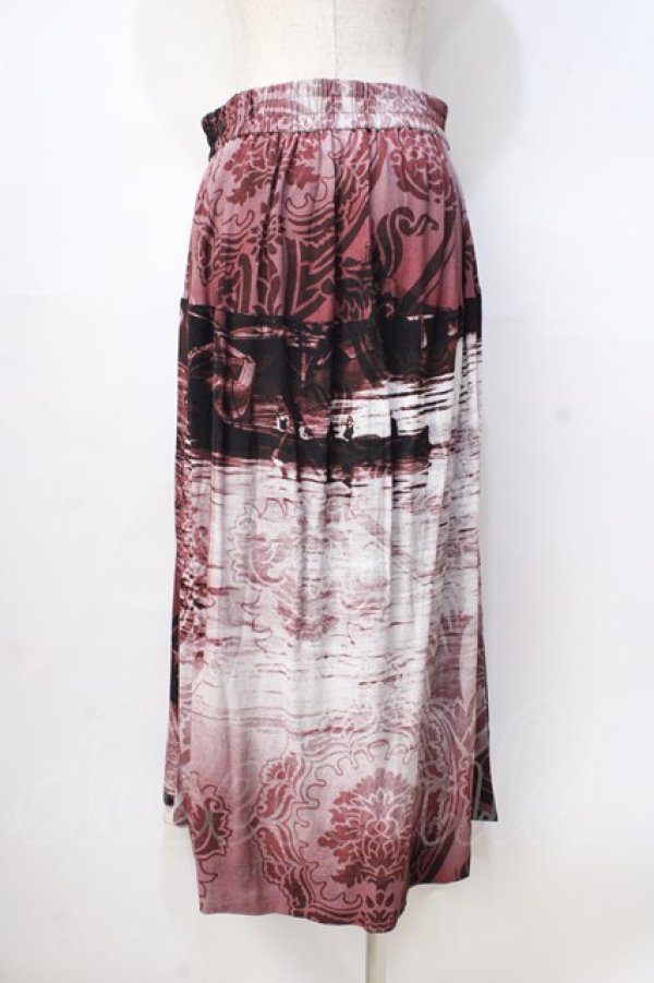画像3: ヴィヴィアンウエストウッド 中古 / ロンドンブリッジ柄スカート 00 ワイン  Y-25-08-20-043-sk-SZ-ZY (3)
