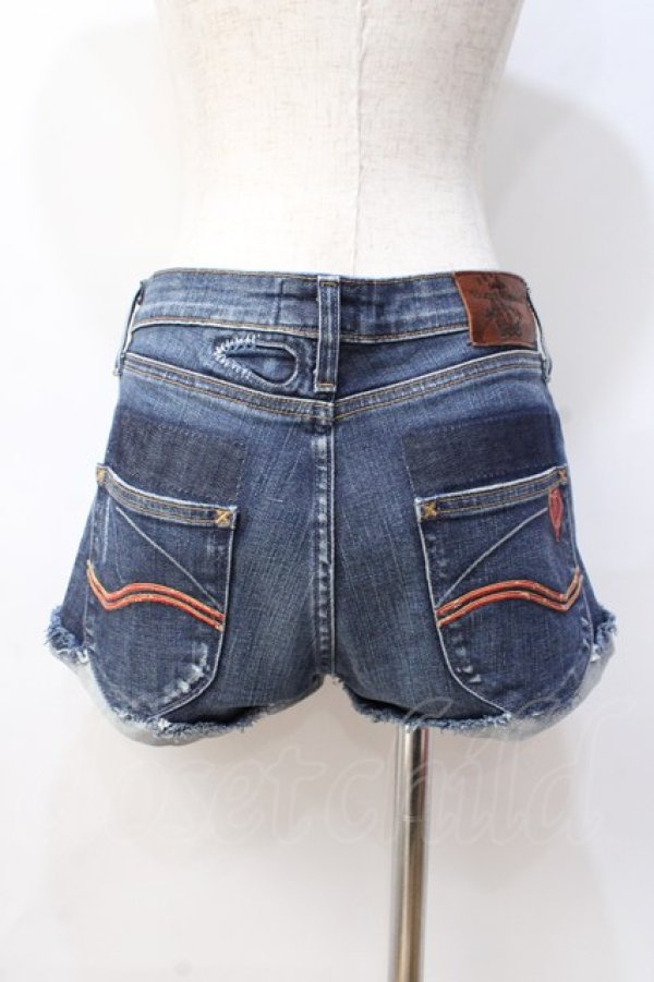 画像3: ヴィヴィアンウエストウッド Anglomania and Lee 中古 / デニムショートパンツ M インディゴ  Y-25-08-20-045-pa-SZ-ZY (3)