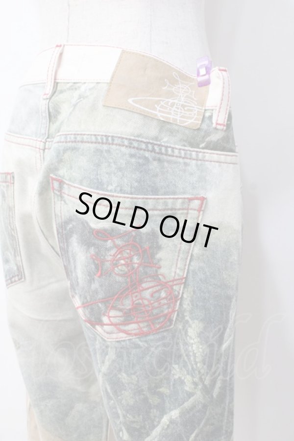 画像4: ヴィヴィアンウエストウッド 中古 / ブーシェ　デニムパンツ 28 アイボリー  Y-25-08-20-046-pa-SZ-ZY (4)