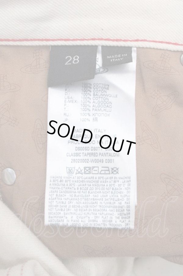 画像7: ヴィヴィアンウエストウッド 中古 / ブーシェ　デニムパンツ 28 アイボリー  Y-25-08-20-046-pa-SZ-ZY (7)